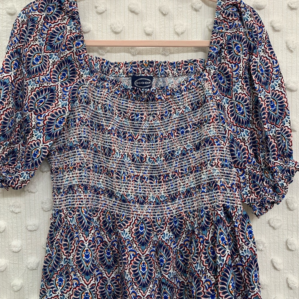 Scoop Smocked Top